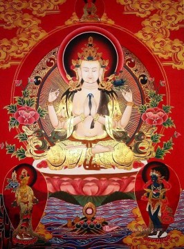 オム・マニ・パドマ・ハム仏教 Oil Paintings